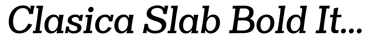 Clasica Slab Bold Italic